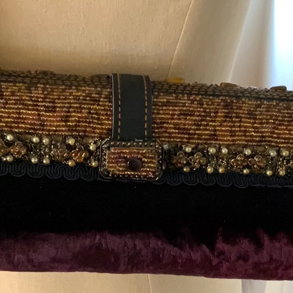 Mary Frances- Handbag- Vintage- Deep Purple- Hand Beaded - Picture 8 of 10